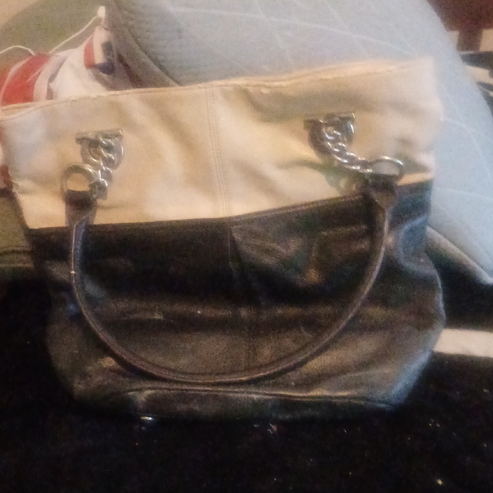 Two-Tone Black and Cream Women's Bag